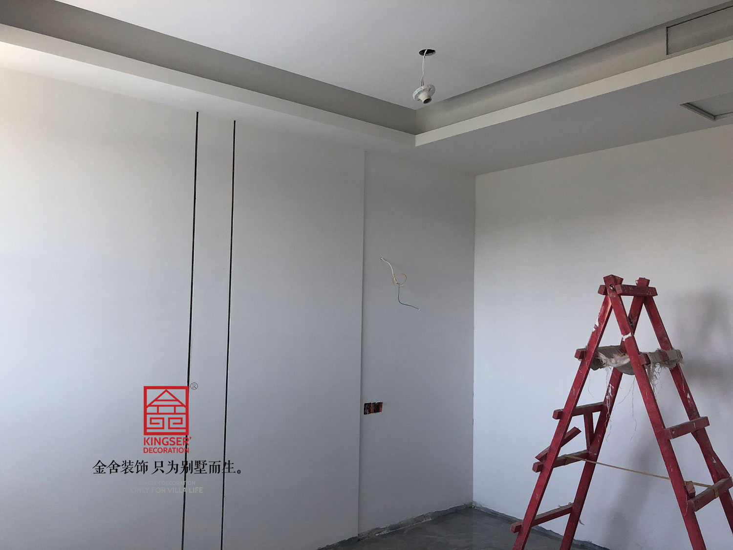 中冶德賢公館143平輕奢風格裝修施工現(xiàn)場