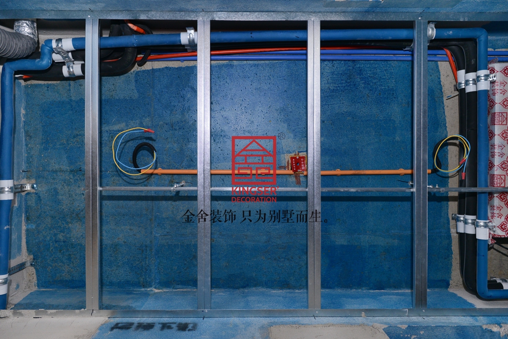 國賓壹號158平米歐式風格裝修施工現場