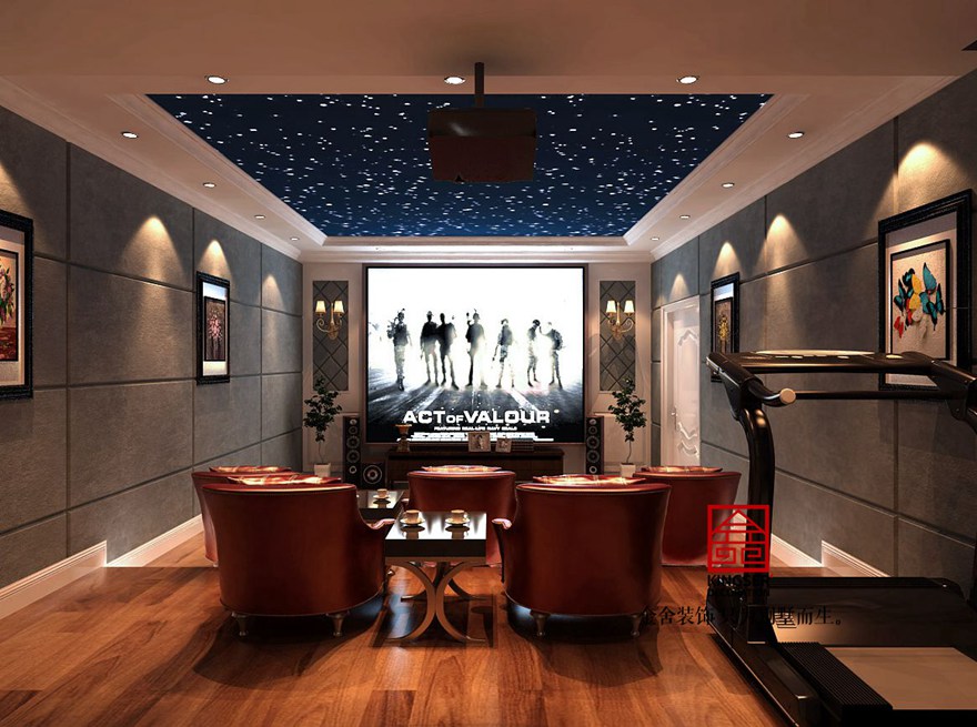 原河名墅裝修-歐式風格-影音室