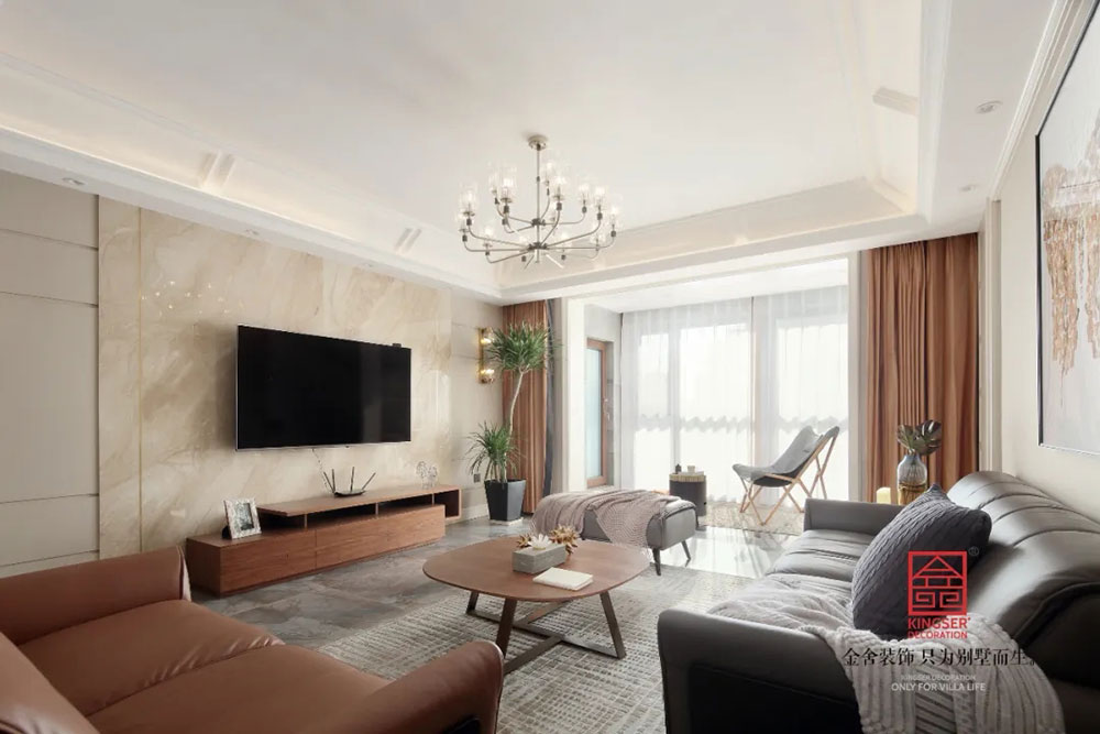 奧北公元裝修-輕奢風格-客廳