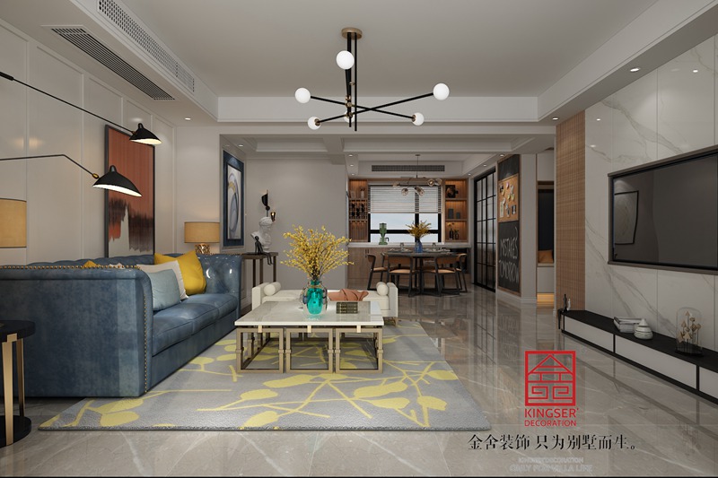 天山國賓壹號149平米北歐風格裝修效果圖