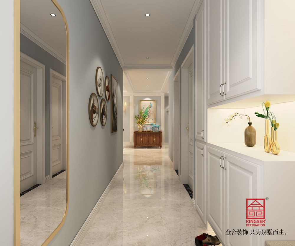 東南智匯城142平米美式風格裝修-玄關(guān)