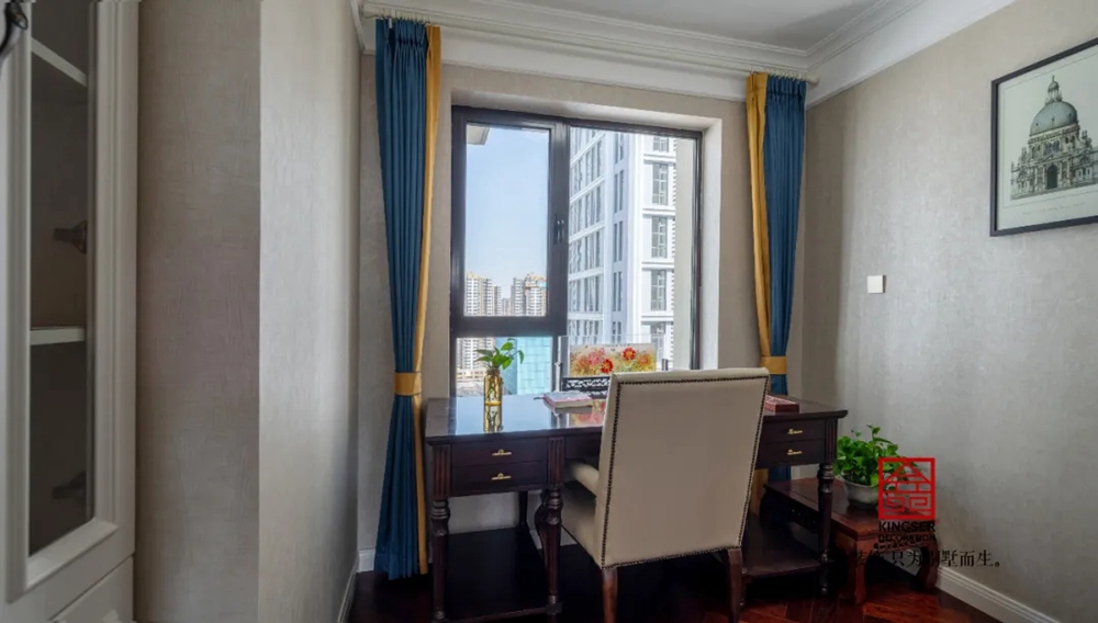 天山國賓壹號145平米簡約美式裝修實(shí)景