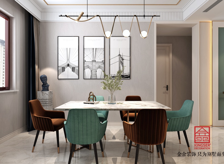 國赫天著150平米裝修-現代風格-餐廳