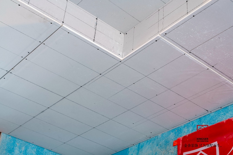 瀚林甲第160㎡裝修木工施工現場