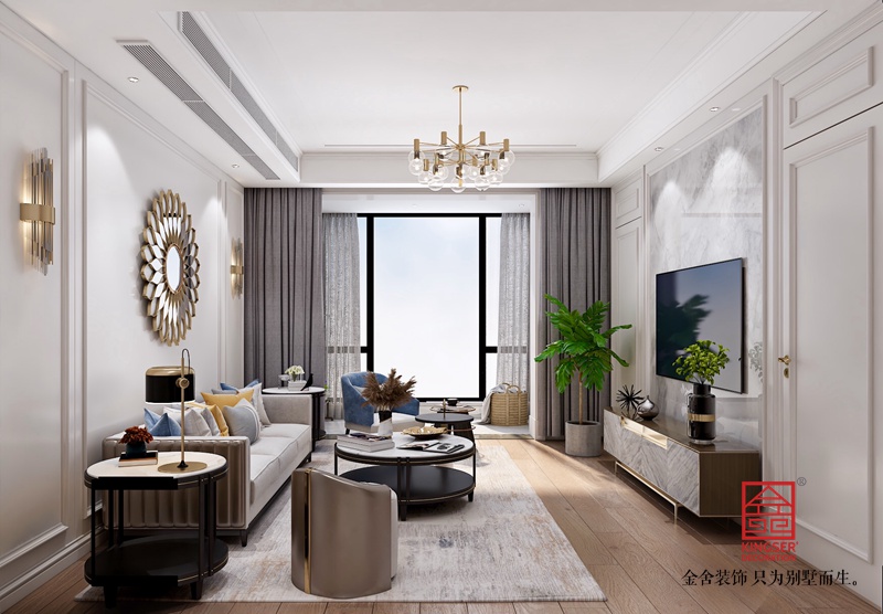 融創中心輕奢風格裝修效果圖