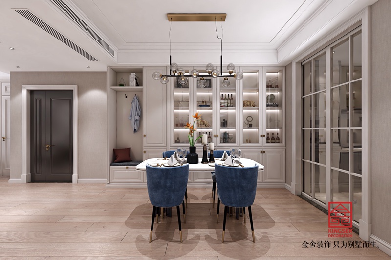 融創中心180平米裝修-輕奢風格-餐廳