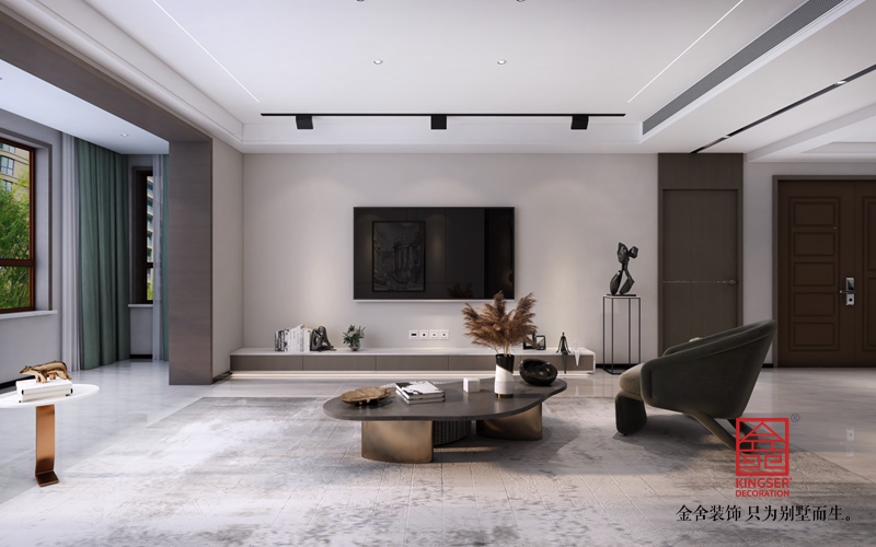 榮盛華府185平米裝修-現代簡約-客廳