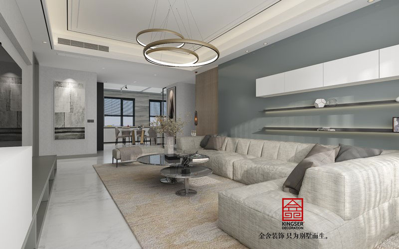 石家莊融創中心217平現代簡約風格裝修設計