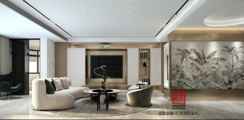 榮盛華府210㎡現代簡約裝修實景