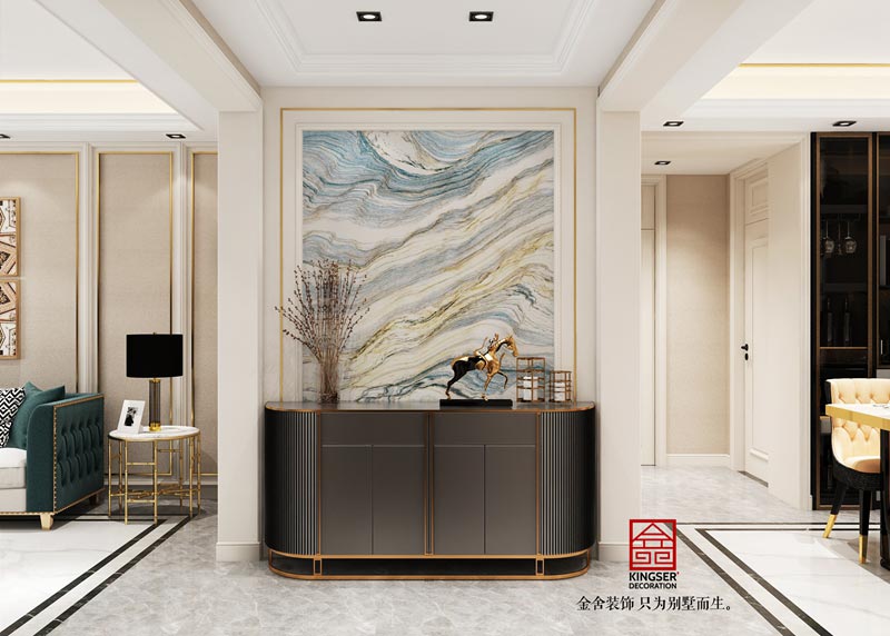 融創中心180平米美式輕奢風格裝修設計