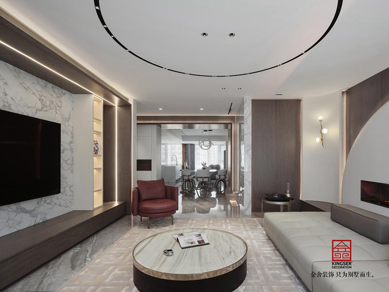 榮盛華府200平米現代風格裝修實景圖