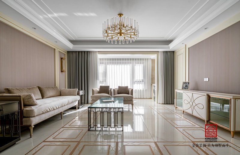 榮盛華府200㎡輕美式風格裝修實景圖