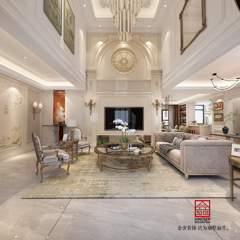 西山林語法式風格別墅裝客廳修效果圖