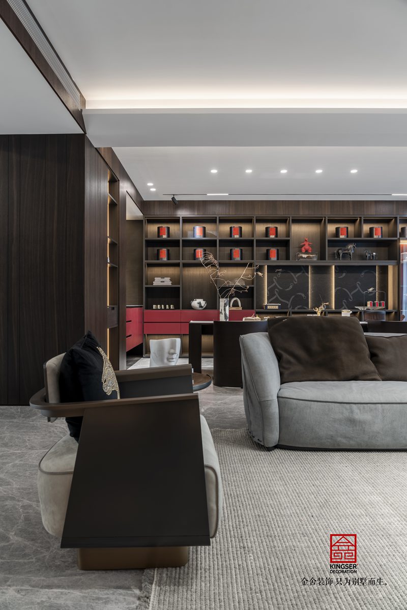 御河上院210㎡新中式風格裝修實景