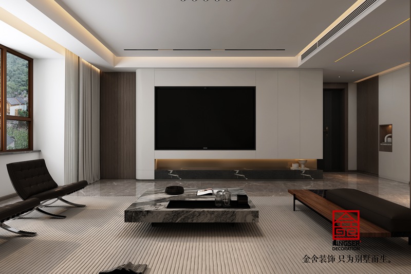 榮盛華府210平現代風格裝修效果圖