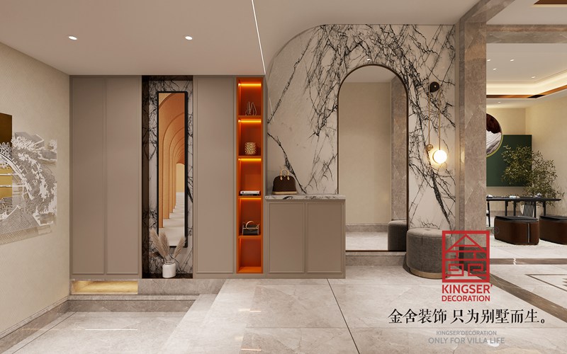 衡水漢王府別墅裝修520平現代法奢風格效果圖