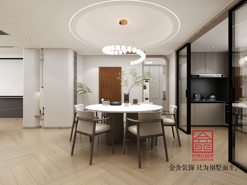 天海譽天下現代詫寂風餐廳裝修