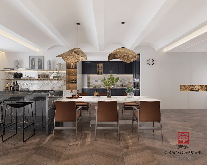 恒大華府280㎡現代法式風格裝修效果圖