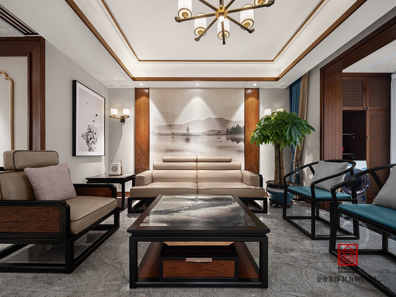 保利拉菲公館中式風(fēng)格裝修實景圖