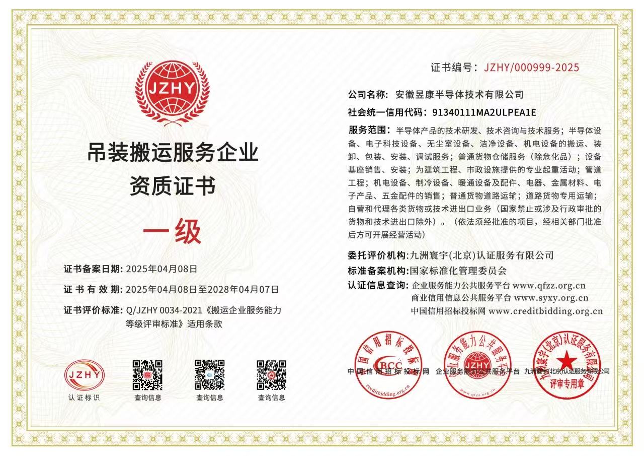 吊裝資質(zhì)
